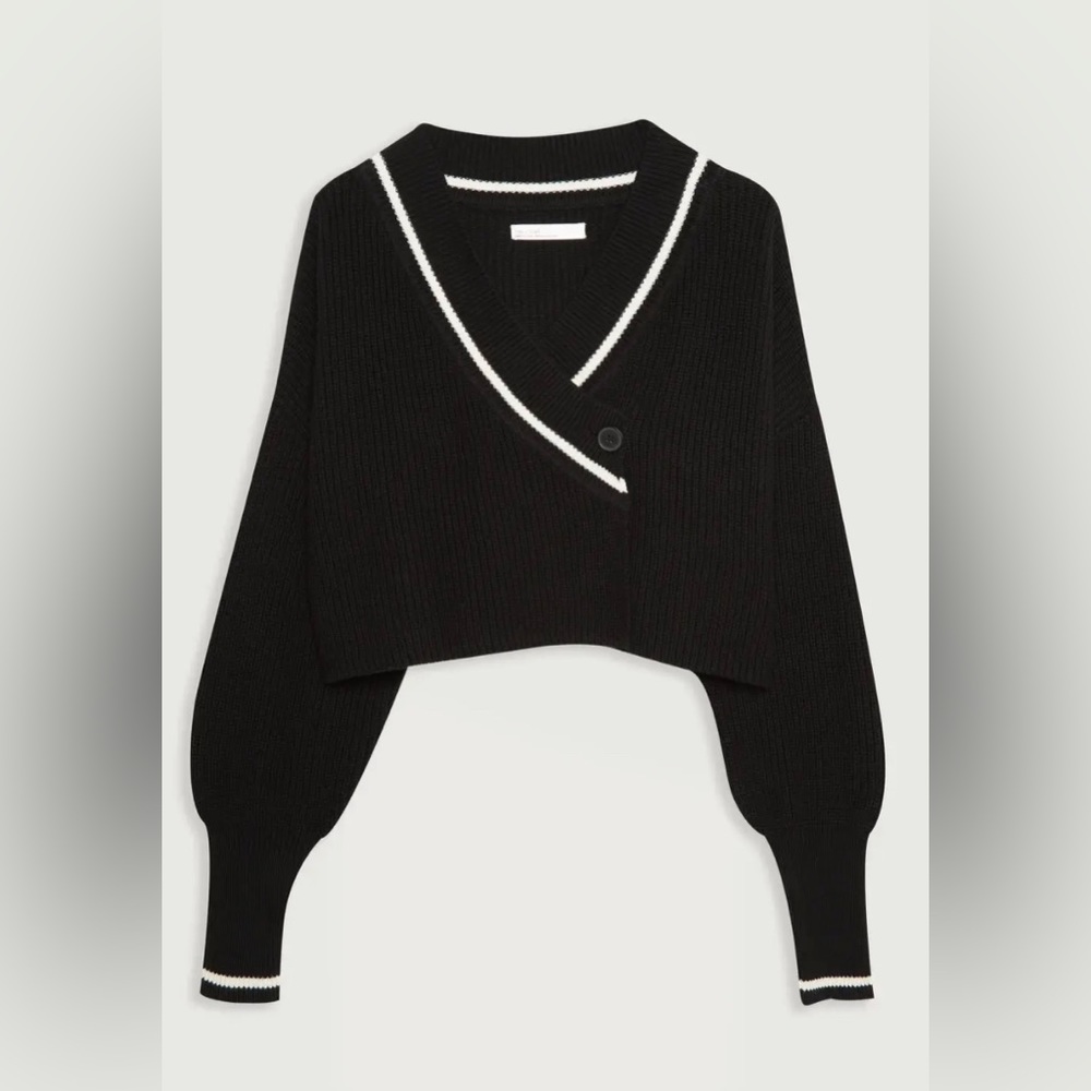 Varsity cropped cardigan